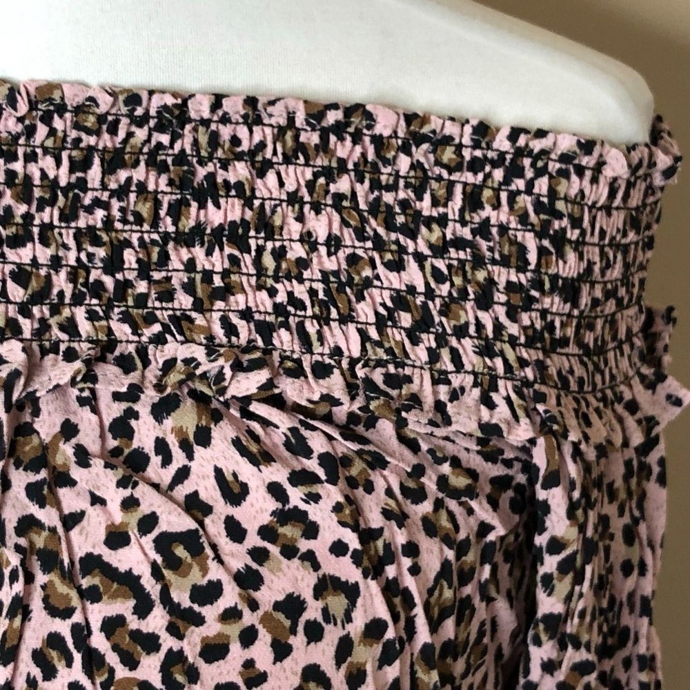 Free People FP Movement Leopard Off-Shoulder Top - Picture 11 of 15